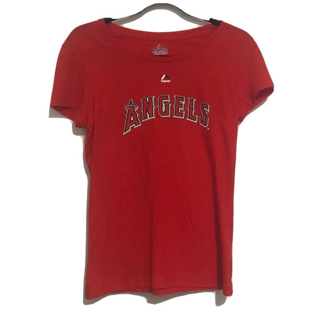 Majestic Los Angeles Angels Baseball Women’s Shirt Garrett Richards 43 Small